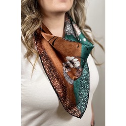 Floral %100 İpek Fular