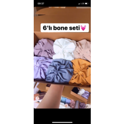 6'lı çapraz bone seti (İstediğiniz renkleri müşteri notuna belirtiniz)