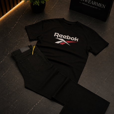 Reebok T-Shirt & Siyah Baggy Kot Kombini