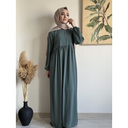 SOFT YEŞİL HİRA ELBİSE/FERACE
