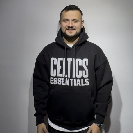  Celtics Hoodie baskılı 3 iplik Kapşonlu 