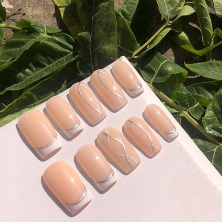 kalıcı oje french nail set 