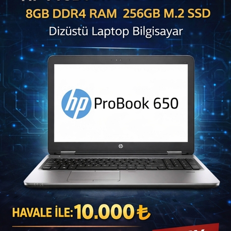 HP ProBook 650 G2-15.6 8GB DDR4 RAM 256GB