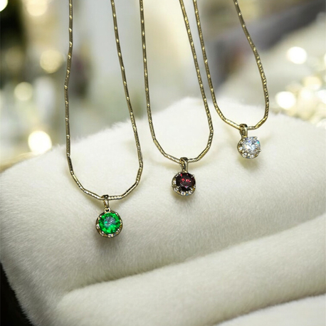 Tektaşlı Vip Gold Renk Kolyeler