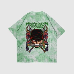 ASNURA-ZORO-BATİK-YEŞİL ONE PIECE OVERSIZE T-SHIRT