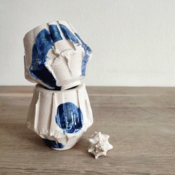 Abstract Blue Yunomi Set