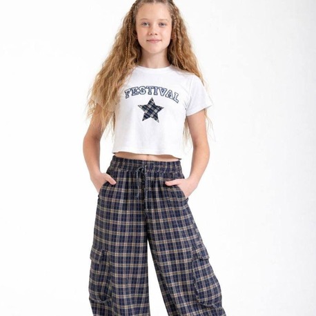 Oversize Kareli Pantolon Takım