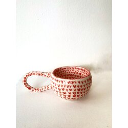 Kalp desen mug.