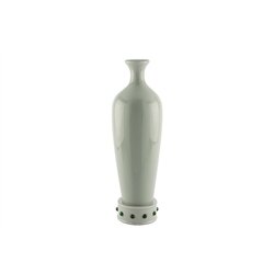 Yeşil Noktalı Porselen Vazo 15x45cm