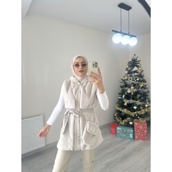 ÇANTALI KÜRK DETAY YELEK