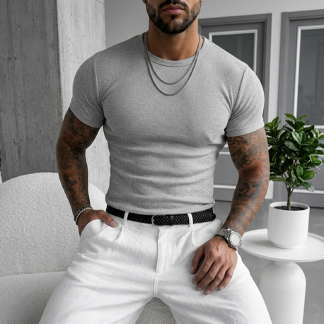 %100 Pamuk Giesto Ribana T Shirt 