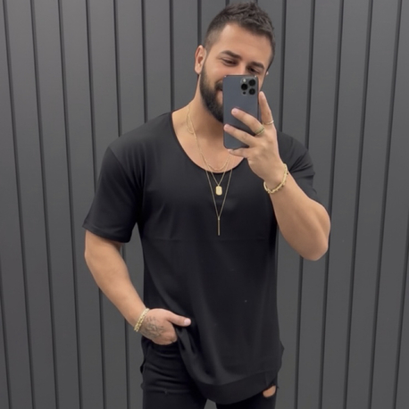 %100 pamuk Açık Yaka T • Shirt