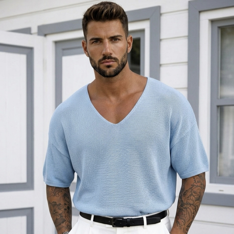 Oversize V açık Yaka Triko