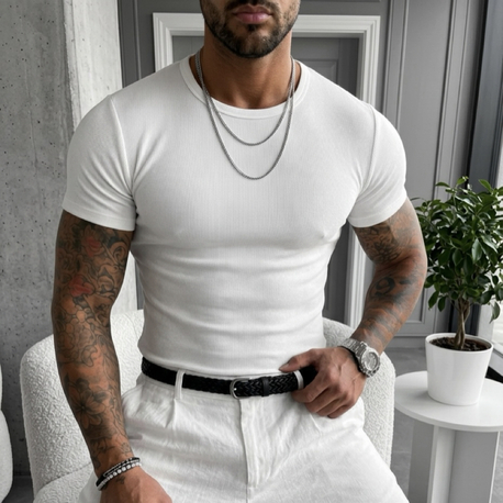 %100 Pamuk Giesto Ribana T Shirt 