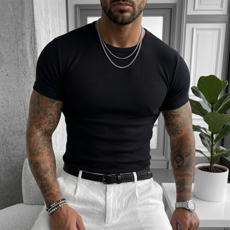 %100 Pamuk Giesto Ribana T Shirt 