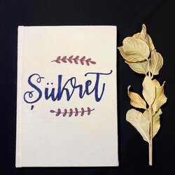 Şükret Yazılı Tasarım Kanvas Çizgisiz Defter 