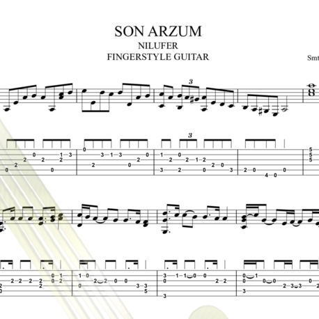 Nilüfer - Son Arzum Fingerstyle Tab / Nota
