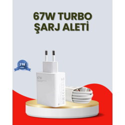 67 Watt Ultra Hızlı Şarj Adaptörü Redmi 9 10 12C Uyumlu