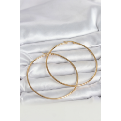 316L Çelik Gold Renk 70 mm Kadın Halka Küpe