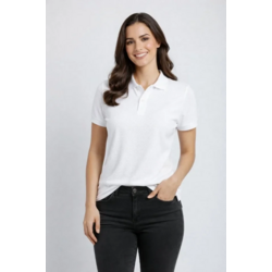 Pike Kumaş Düğmeli Yaka Regular Rahat Günlük Kısa Kol Tişört T-shirt - Beyaz