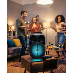 Bluetooth Taşınabilir Karaoke Hoparlör 6.5 İnç Mikrofonlu RGB Işıklı USB TF Kart Destekli