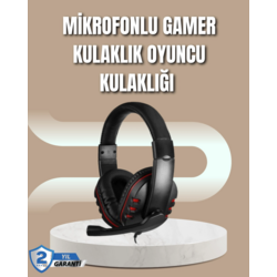 Mikrofonlu Oyun Kulaklığı – Mavi Işıklı, Uzun Süre Konforlu Kullanım