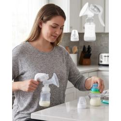 BPA İçermez Manuel Anne Sütü Pompası Biberon Başlıklı Ergonomik