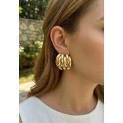 Pirinç Gold Renk Vintage Kadın Küpe
