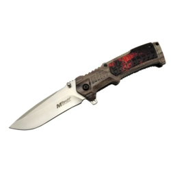 Mtech 463 Kahverengi Kamp Çakı 21cm - Yarı Otomatik, Kemerlikli, Plastik Sap
