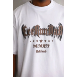 Erkek Baskılı T-Shirt Kısa Kol Bisiklet Yaka Regular Fit Rahat Kalıp Günlük Tişört - Beyaz