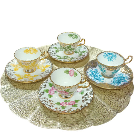 4 LÜ EL BOYAMA PORSELEN FİNCAN SET- NO 16