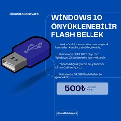 Windows 10 Önyüklenebilir Flash Bellek
