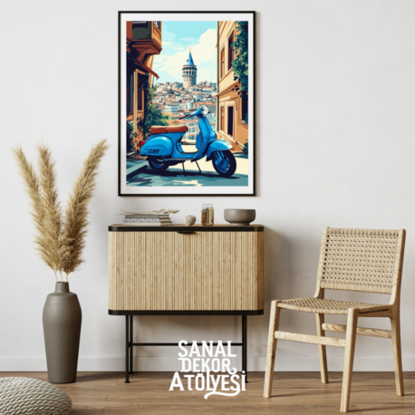 Galata Kulesine Seyahat Tablosu