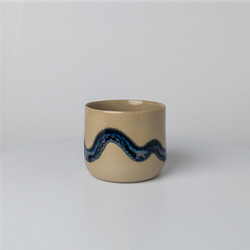 Small / Latte / Ocean wave 