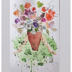 Woman & Flowers