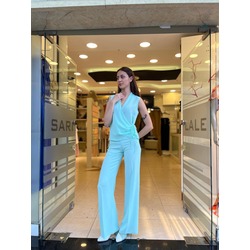 Krep Bağlamalı Kolsuz Şık Bluz