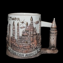 Sultan Ahmet Kabartmalı Kupa Bardak 