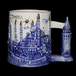 Sultan Ahmet Kabartmalı Kupa Bardak 