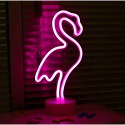 Flamingo Modelli Neon Led Gece Lambası 