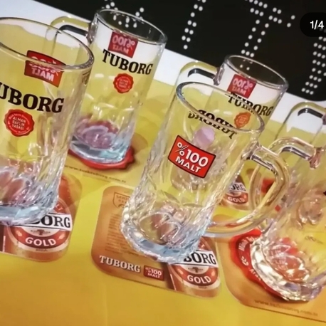 Tuborg Alman Mühürlü 0.7l Kulplu bardak 