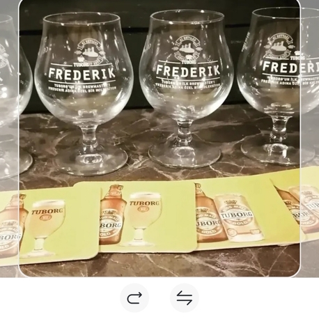 Tuborg Frederik 2 adet kadeh 