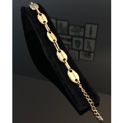 Badem Taşlı Gold Bileklik