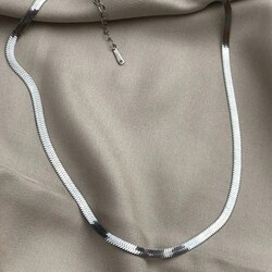 Çelik İtalyan Kolye 45cm Silver