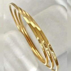 3'lü Çelik Gold Ajda Bileklik
