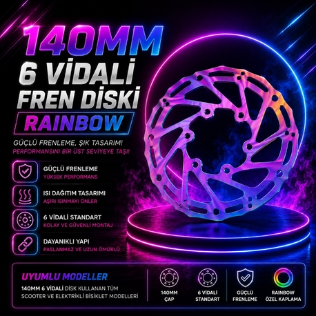140MM 6 Vidalı Rainbow Disk