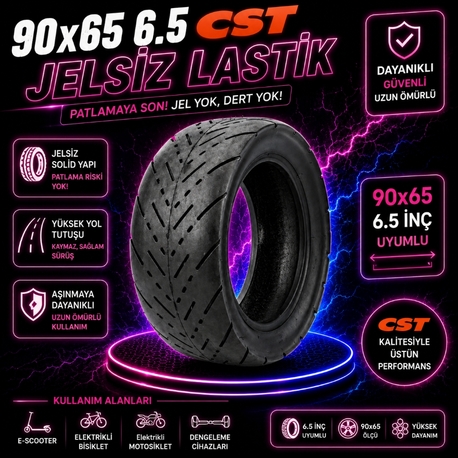 90x65 6.5 Jelsiz Dualtron Cst Tubeless 11 İnç Lastik 