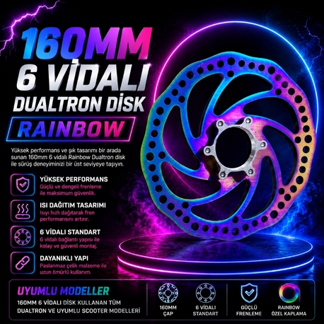 160MM Dualtron Disk Rainbow Renk