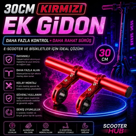 30 Cm Ek Gidon Renk Seçenekleri ile