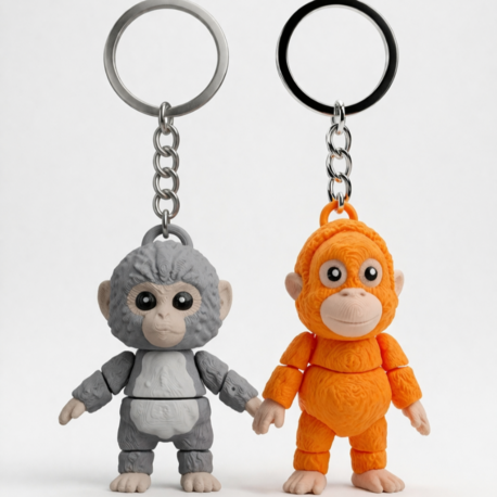 Punch ve Peluş Arkadaşı Anahtarlık