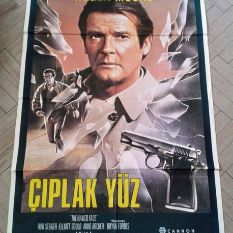 ÇIPLAK YÜZ, THE NAKED FACE FİLMİNİN AFİŞİ - ROGER MOORE, ROD STEIGER, ELLIOT GOULD..
